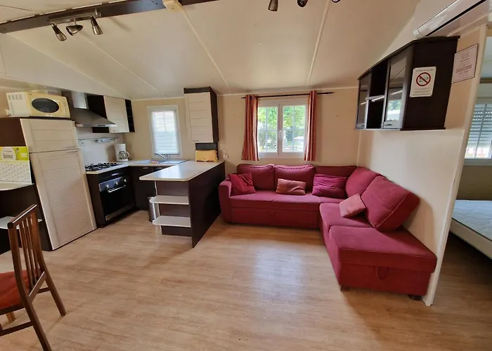 Grand Mobile Home Dans Camping